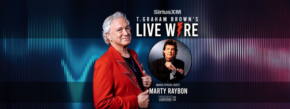 Friends and neighbors, it’s time for this month’s episode of the LiveWire, tonight onSiriusXM Prime Country Channel 58 at 10/9c PM. Joining me this month is my good friend Marty Raybon, the Grammy, CMA, and ACM Award winner and frontman of Shenandoah.