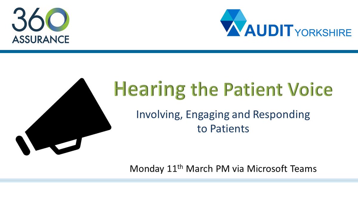 There's still chance to book a place at our Hearing the Patient Voice event next Monday (11 March). Run in partnership with <a href="/AuditYorkshire/">Audit Yorkshire</a> presenters will examine different ways to ensure the patient voice supports improvements in care, with a particular focus on #PatientSafety.