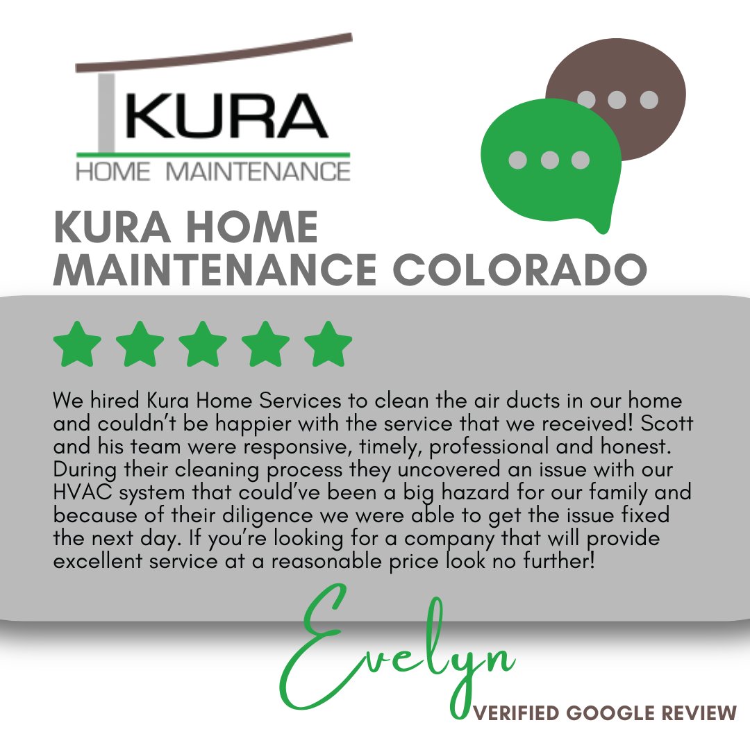 KuraColorado's tweet photo. From air duct cleaning to regular home check-ups, we ensure your living space remains healthy and efficient. Trust Kura for all your home maintenance needs.
#ProfessionalMaintenance #HealthyLiving #HomeEfficiency #TrustedService #KuraExpertise https://t.co/19jTaOO8pF