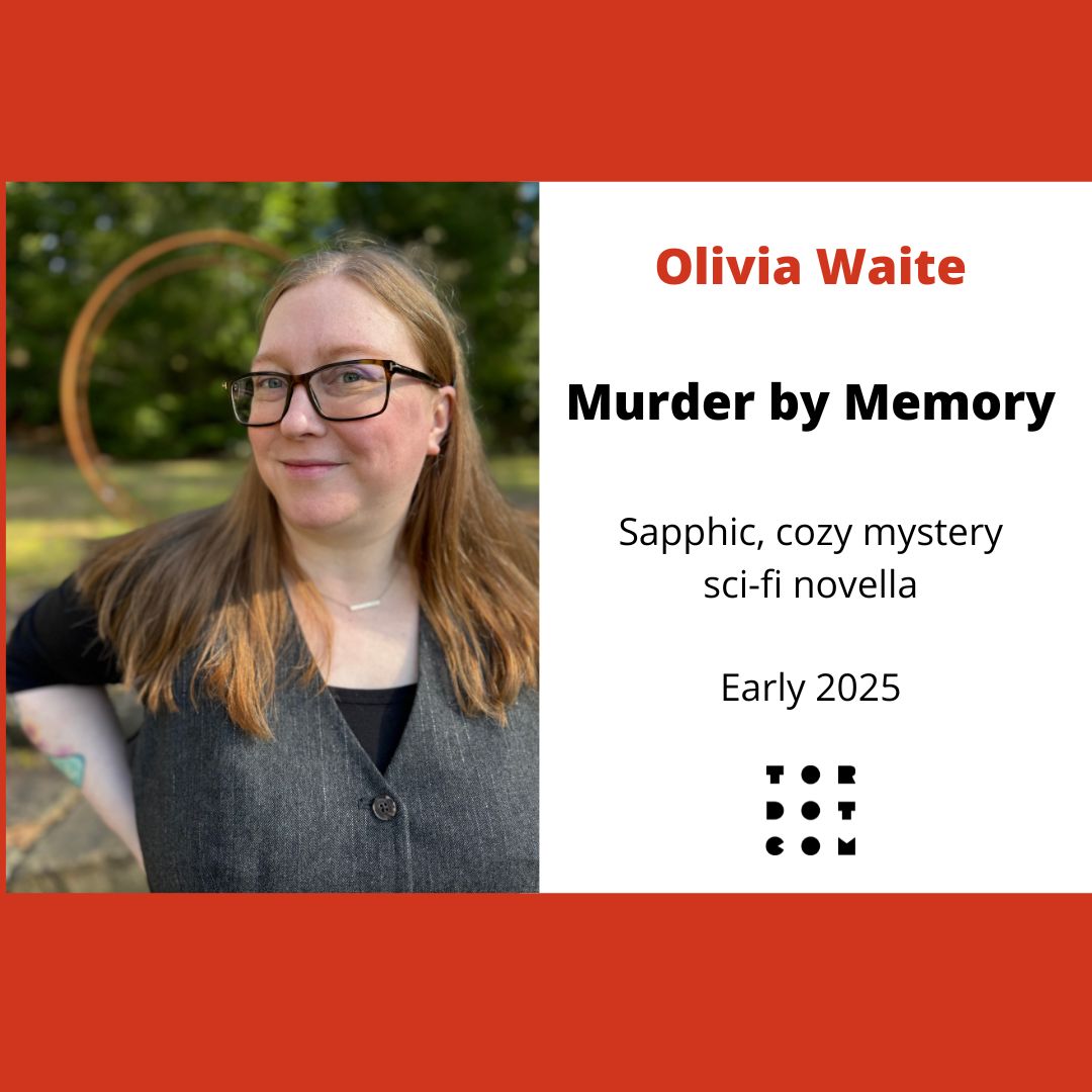 Announcing MURDER BY MEMORY by @O_Waite, the first book in a sci-fi novella series that pays homage to both classic cozy mystery & sapphic romance! Two more novellas & two novels from this author have also been acquired - the novels will be published by @BrambleRomance!