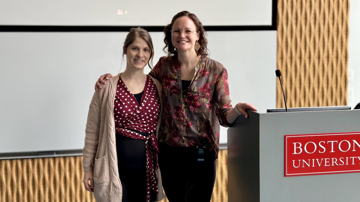 We enjoyed the Center for Systems Neuroscience seminar today by Prof. Janine Kwapis (shown with her host Prof. Heidi Meyer).
