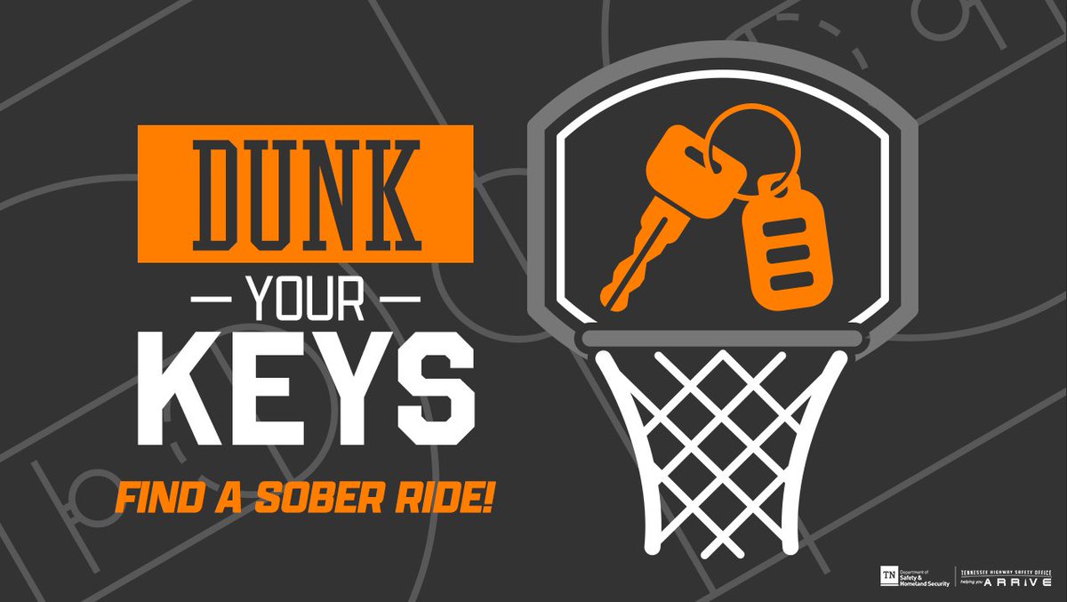 From 2022-2023, 1 in 7 fatal crashes involved a DUI. Leave the statistics to sports — dunk your keys and find a sober ride for your #MarchMadness celebrations.