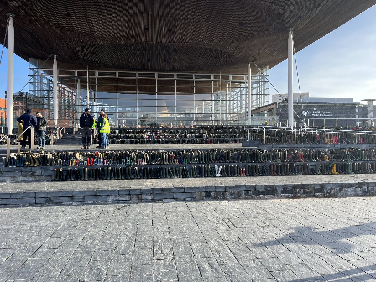 Tom_thebryn's tweet photo. Absolutely proud to part of the Welsh farming industry. What a display, with showed how strong and unified Welsh farmers are. @NFUCymru we did a fantastic job! #welliestothesenedd #wearewelshfarming https://t.co/sFaMKZlSSU