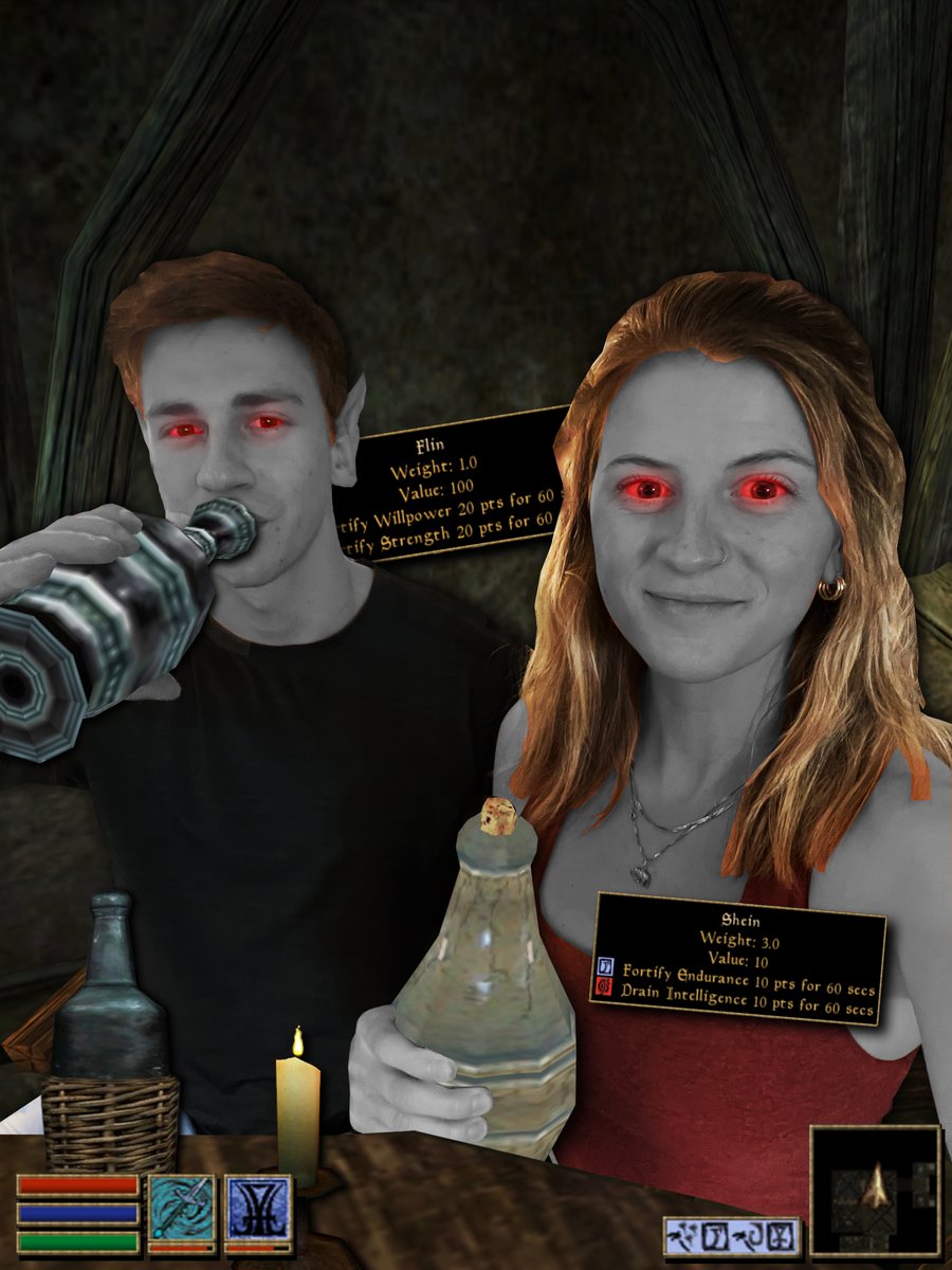 DeMickyD's tweet photo. Do you know what "Sujamma Night" is?

Probably not because my muthsera and I invented it during a 3E 427 blightstorm in Ald'ruhn.

We each grab a bottle of imported Imperial swill and taunt each other.

Do you have other methods for enjoying quality time with your local fetcher? https://t.co/qACLy9y40K