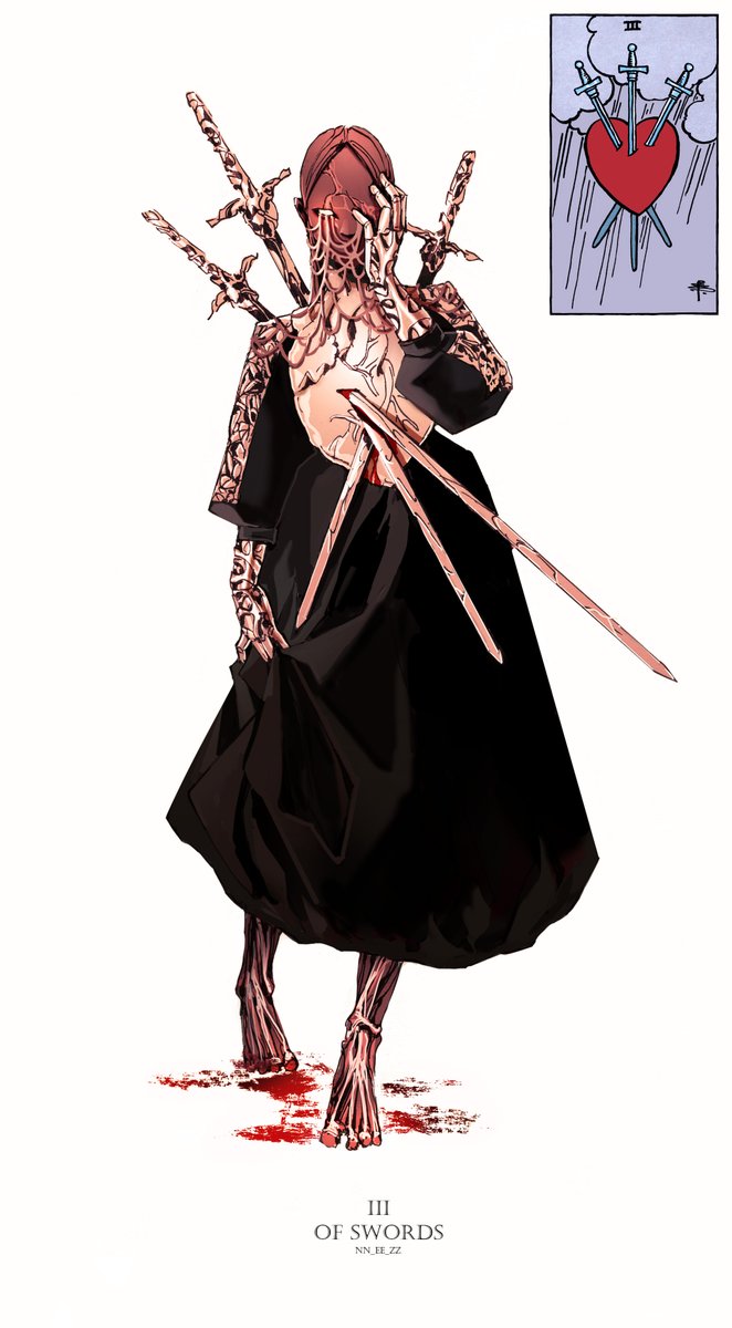 「Heartbreak. Three of Swords (yeah it's a」|NEZのイラスト