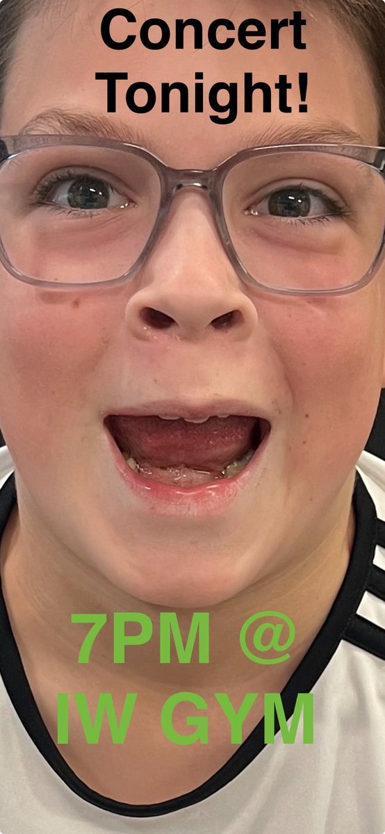 Sixth Grade Concert Tonight at Indian Woods!!!