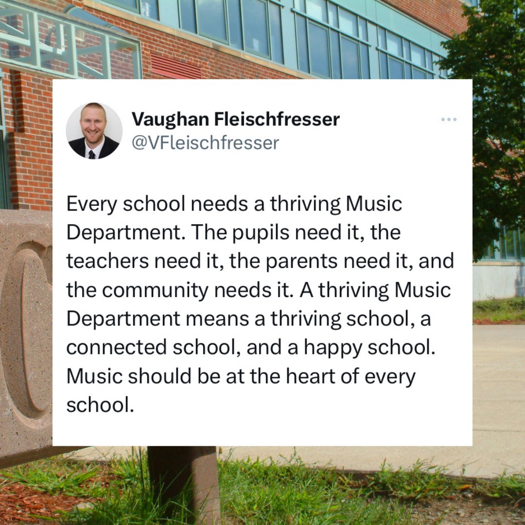 Every school needs a thriving Music Department. #MIOSM #NCGME #MusicIsMe @NAfME