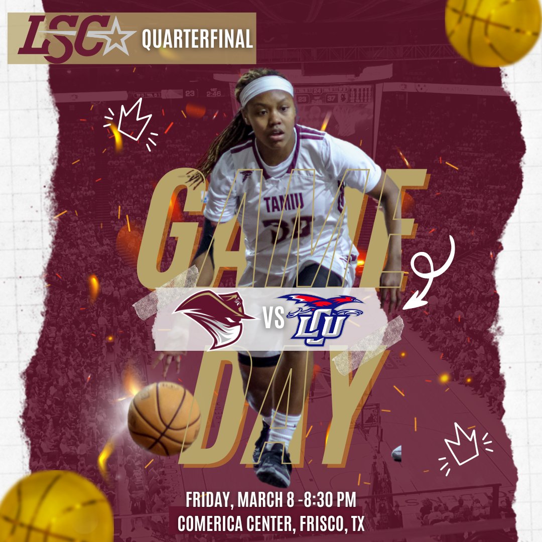 🚨WOMEN'S BASKETBALL QUARTERFINAL🚨 🏀: TAMIU vs Lubbock Christian 📍: Frisco, TX ⏰: 8:30 p.m. 📺: tinyurl.com/dn8876sp #DustEm🤘