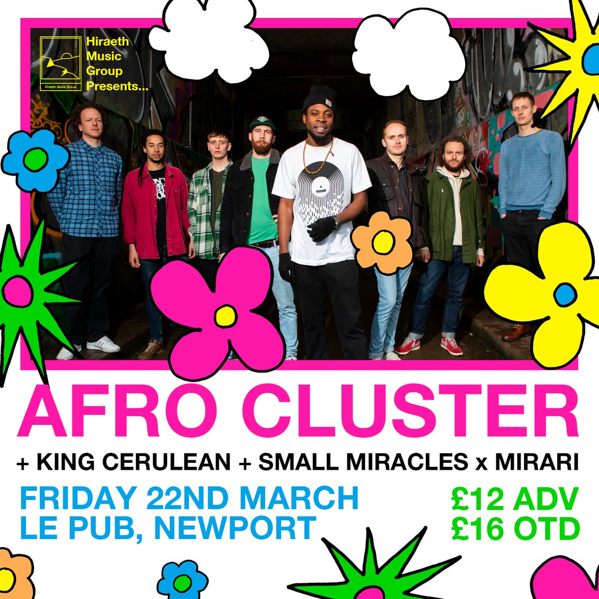 📣 Venue change! 📣 @afrocluster are playing Le Pub on Friday 22nd March alongside King Cerulean and Small Miracles You don't want to miss this, grab your tickets via the link below! 🎟️ bit.ly/AfroCluster-Le…