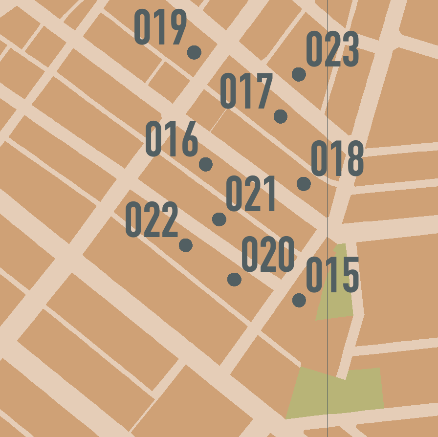 #021 of 105 Block of Four Flats. Designed by Robert Lindsay Little for the Glebe Administration Board, 1940. Campbell Street, Glebe.