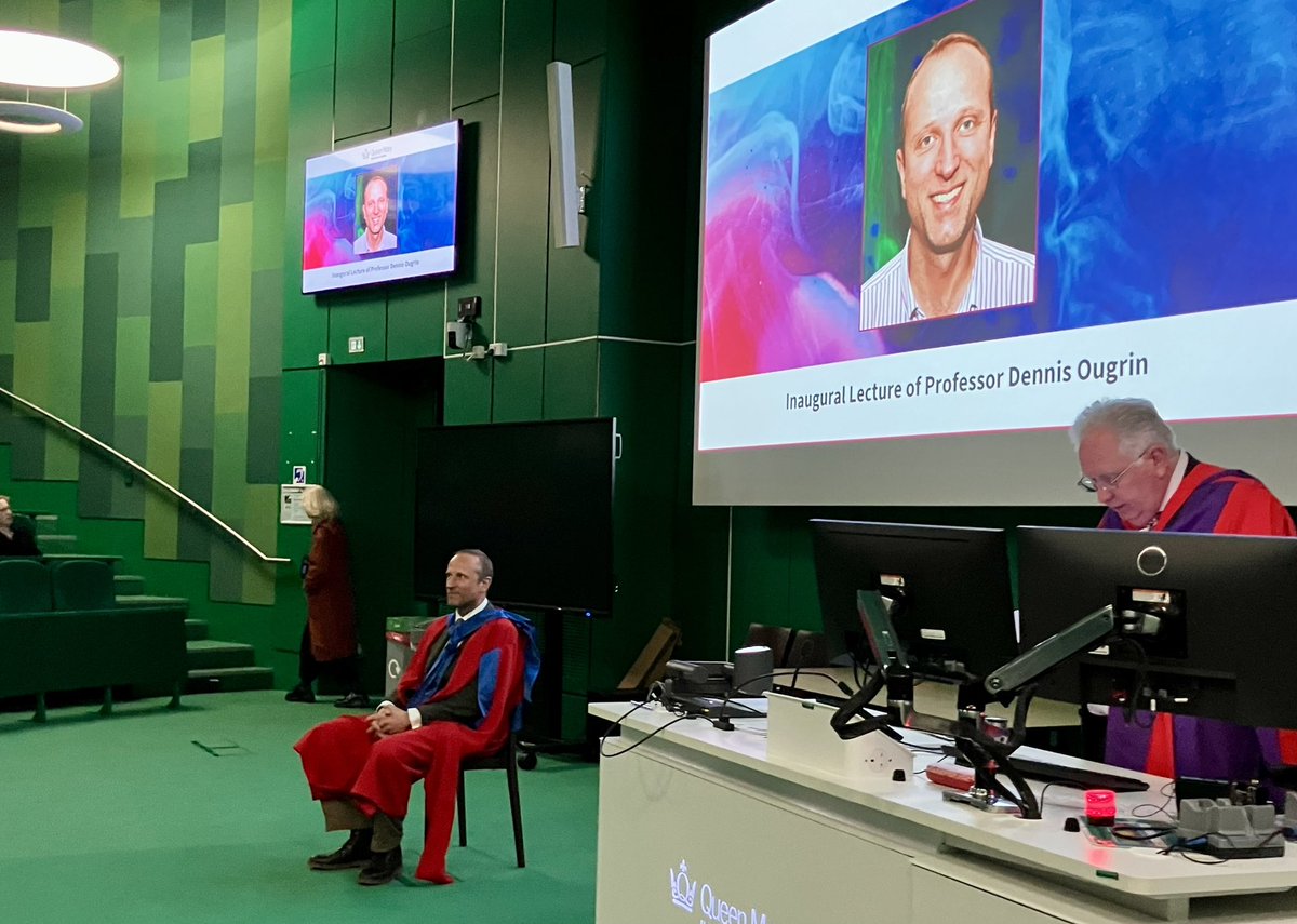 It was a great pleasure to attend the Inaugural Lecture of Professor Dennis Ougrin @QMULBartsTheLon. Dennis spoke about suicide & self harm in young people, therapeutic approaches & art groups for Ukrainian children. Proud of you, my friend @dennisougrin