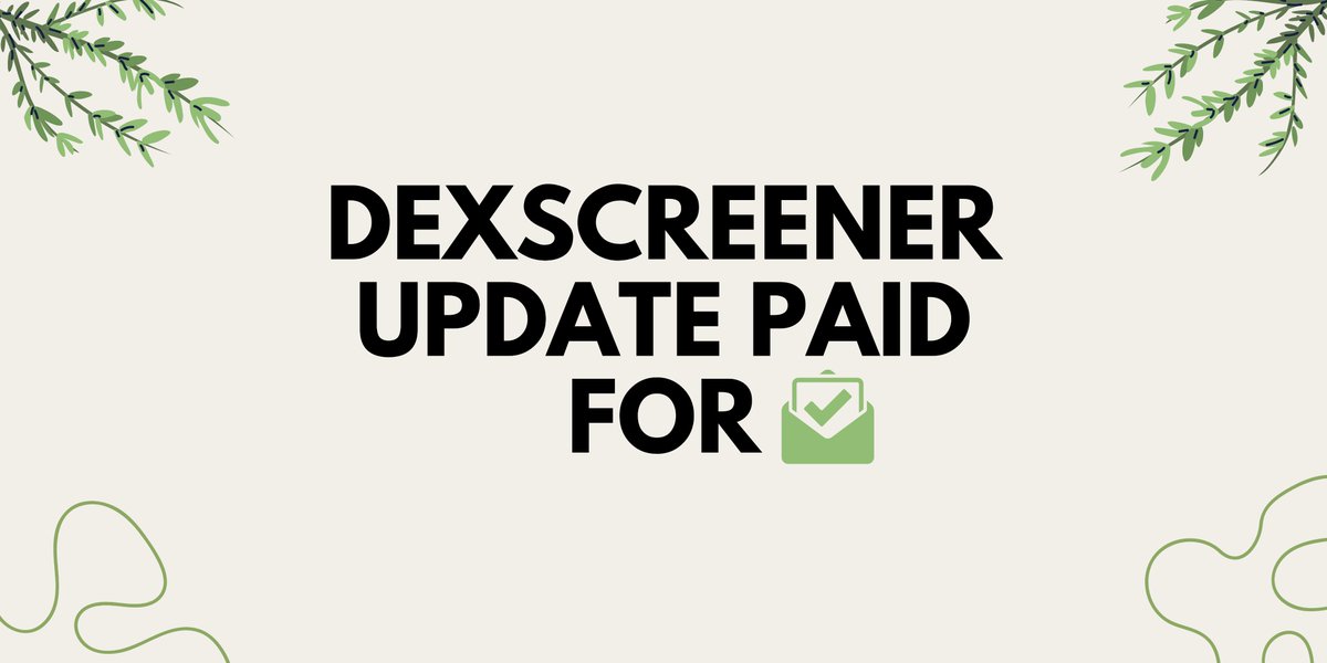 paperhandsonsol's tweet photo. 🕑 DexScreener Update Paid

Time to play the waiting game..?

Tx: https://t.co/dsrJwYquvd https://t.co/QGgnxrfCtD