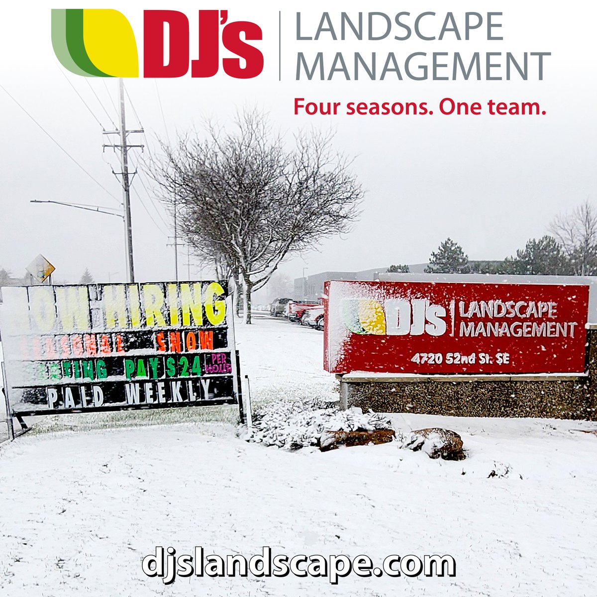 DJsLandscape's tweet image. Early January vs. Early March! No matter what the season brings, #TeamDJ is on it. djslandscape.com

#michiganspring #michiganwinter