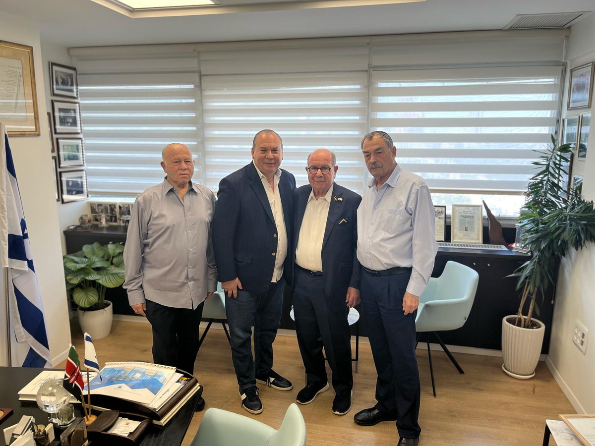 I have accepted the invitation from the March of the Living leadership to be a keynote speaker at this year’s Holocaust Commemoration at Auschwitz Birkenau. Left to right in Tel Aviv, Dr. Shmuel Rosenman, Rabbi Marc Schneier, Shlomo Grofman and Nachman Kedar @MOTLorg