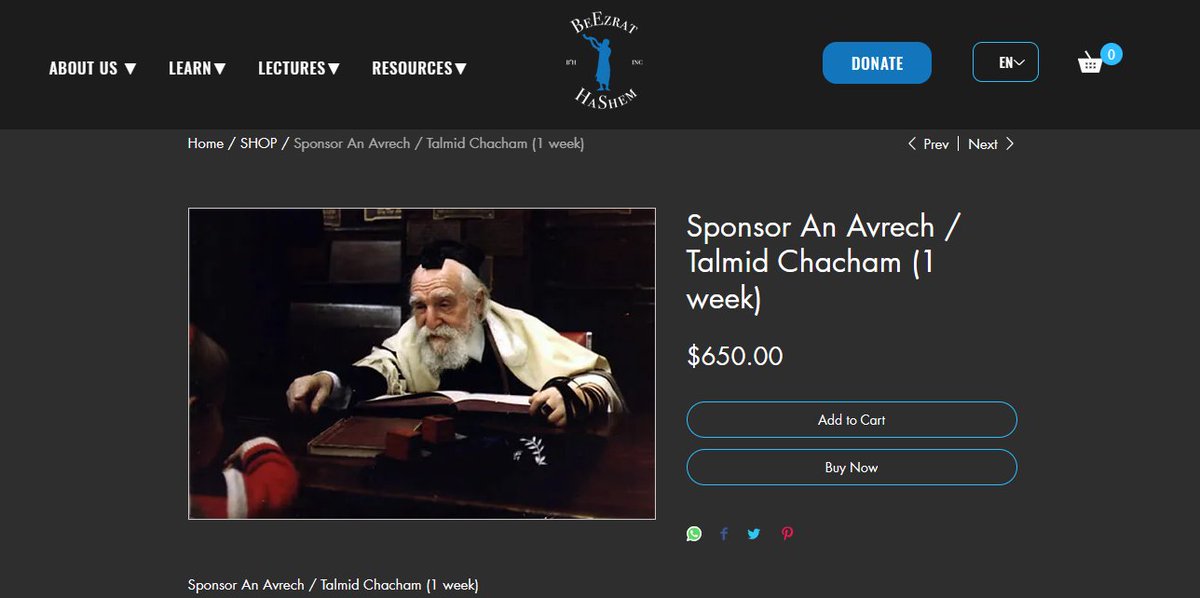 Sponsor An Avrech / Talmid Chacham for a time period of your choice! (1 week, 2 weeks, 3 weeks, 1 month,)
Here: beezrathashem.org/shop-and-donat…

#Torah #Judaism #Jewish #Israel #Kiruv #yiratshamyim #chesed #orthodoxjudaism #