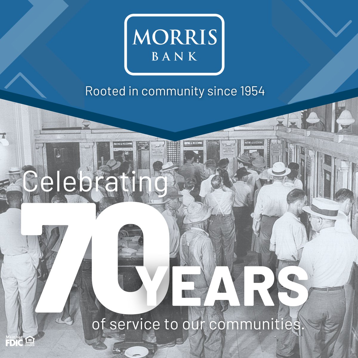 1️⃣9️⃣5️⃣4️⃣ - Gas was $0.23 per gallon, the average price of a home was $20,000, and the average household income was $4,137.

70 years is a huge milestone. As we celebrate over this year, we want to thank each of you for your trust and loyalty over 7 decades. Here’s to 70 more!💙