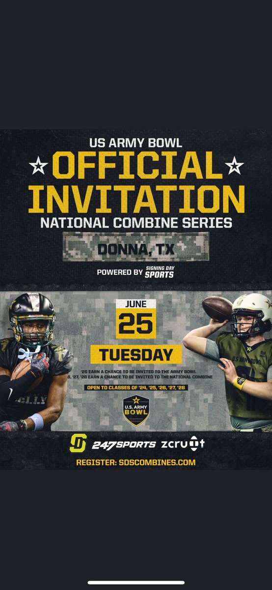 THANK YOU FOR THE INVITATION 
<a href="/FootballRattler/">SharyRattlerFootball</a> <a href="/RonAdame/">Ron Adame</a> <a href="/TexPreps/">TexPreps</a> <a href="/TeamZap7v7/">Team Zap 7v7</a>