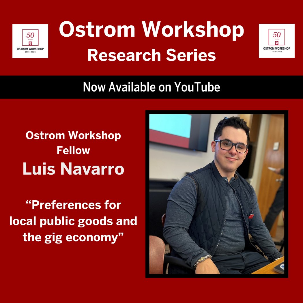 Great job today @Luis_EN07 ! We are so happy to have you as an Ostrom fellow! If anyone missed his talk, catch it on our YouTube channel today - youtube.com/watch?v=z_6QVH…