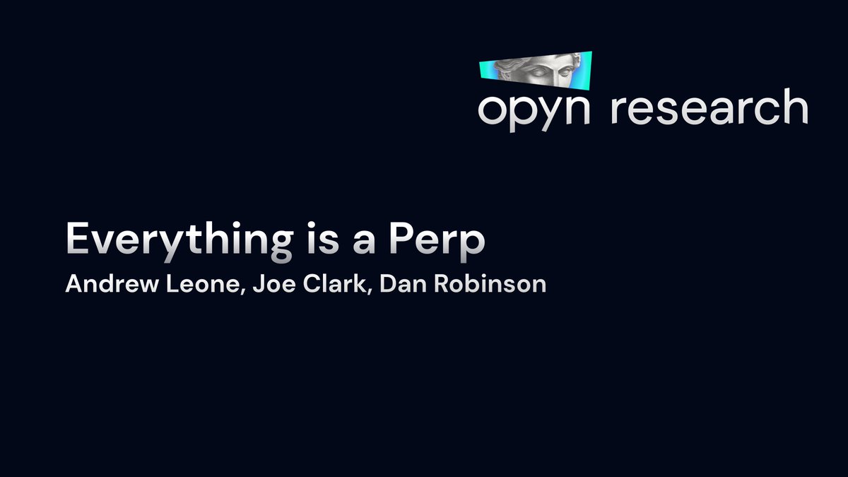New research paper “Everything is a Perp” just dropped, joint work from @andrewjleone, @alpinechicken from @opyn_ and @danrobinson from @paradigm . research.opyn.co/everything-is-… What do we mean by “Everything”? Well, consider the four cornerstones of DeFi: Stablecoins Margined…