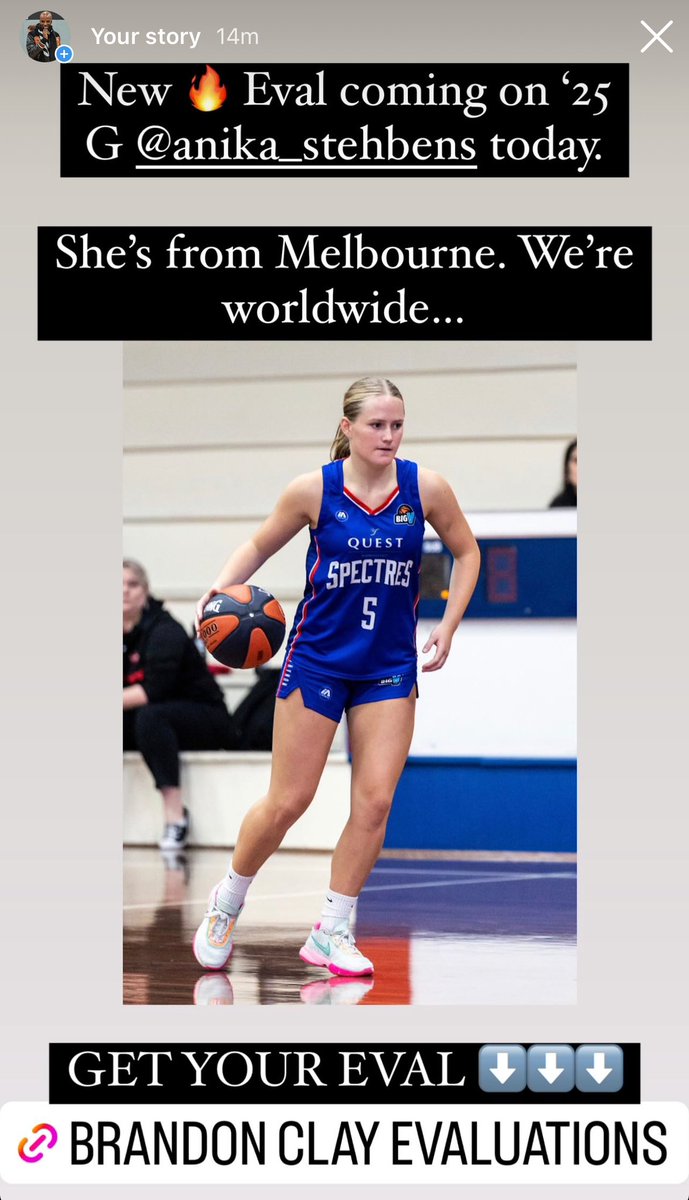 B r a n d o n C l a y (@brandonclaypsb) on Twitter photo Brandon Clay Scouting
Latest Eval from the 💻 of @brandonclaypsb:
New Eval on ‘25 G <a href="/AnikaStehbens/">Anika Stehbens</a> of Melbourne, Australia drops tonight.
Who’s Next
<a href="/AlanaReddy10/">Alana Reddy</a>
<a href="/milly_sharp16/">Milly Sharp</a>
<a href="/georgia_ell/">Georgia Ell</a>
<a href="/EricaJFinney/">Erica Finney</a>
<a href="/ameliajramsey/">Amelia Ramsey</a>
GET YOUR EVAL HERE ➡️: prospectsnation.com/prospectsnatio… Brandon Clay Scouting
Latest Eval from the 💻 of @brandonclaypsb:
New Eval on ‘25 G <a href="/AnikaStehbens/">Anika Stehbens</a> of Melbourne, Australia drops tonight.
Who’s Next
<a href="/AlanaReddy10/">Alana Reddy</a>
<a href="/milly_sharp16/">Milly Sharp</a>
<a href="/georgia_ell/">Georgia Ell</a>
<a href="/EricaJFinney/">Erica Finney</a>
<a href="/ameliajramsey/">Amelia Ramsey</a>
GET YOUR EVAL HERE ➡️: prospectsnation.com/prospectsnatio…