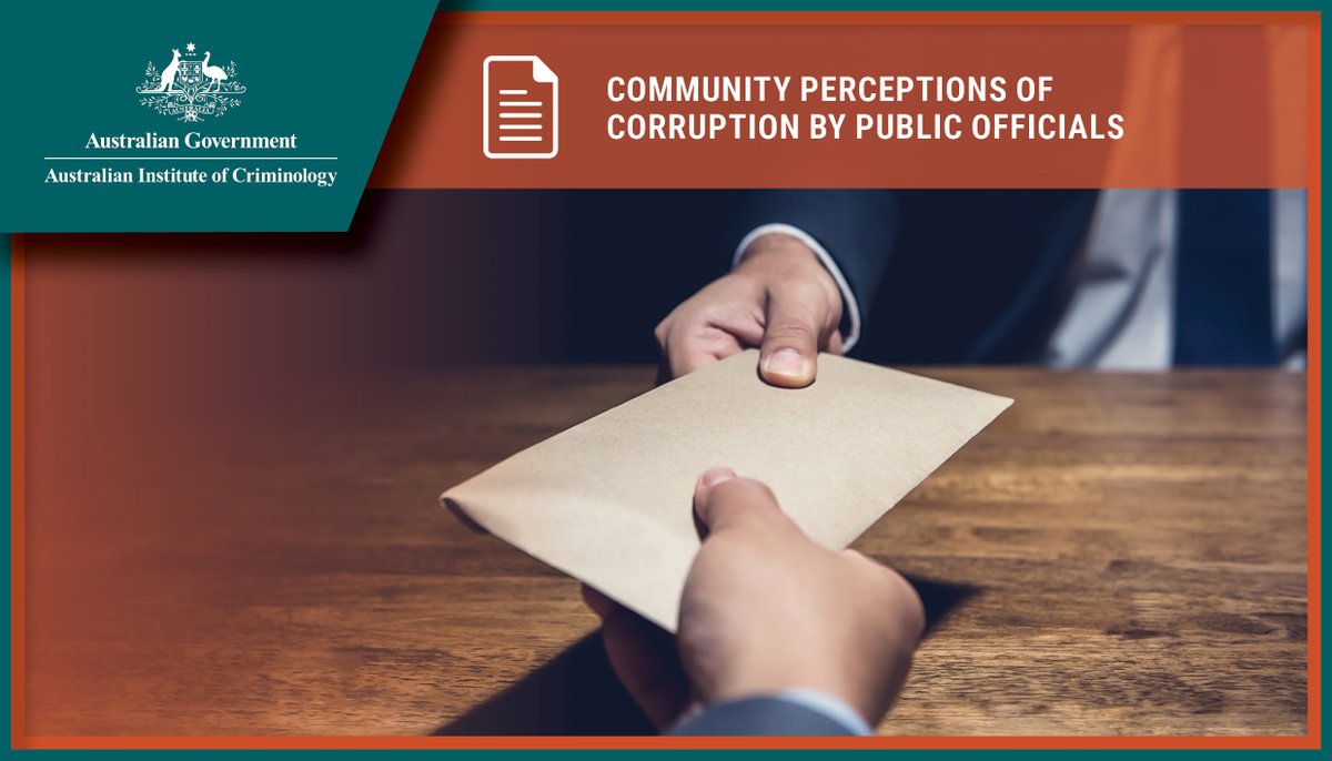Our latest #TrendsAndIssues report analyses the relationship between corruption and perceived legitimacy of public officials, which go hand in hand for an effective &amp; supported government.

Learn about what Australians had to say bit.ly/42N4m2v

#AICResearch
