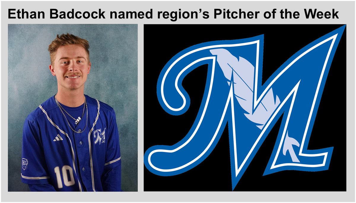 McCook Community College sophomore Ethan Badcock (Adelaide, Australia) has been selected as this week's Region IX pitcher of the week for Feb. 26-March 3.
mccookcc.prestosports.com/sports/bsb/202…