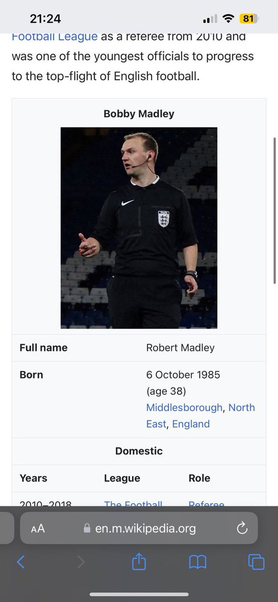 Ref today was actually born in Middlesbrough #NCFC #canarycall