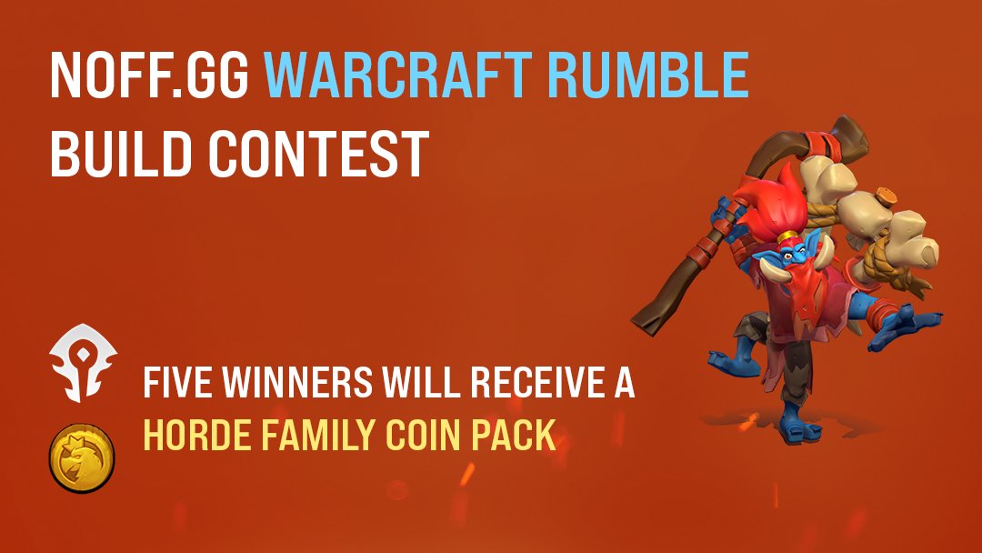 NOFF_GG's tweet image. We're having our second build contest for Season 4 of Warcraft Rumble! #WarcraftRumblePartner

Learn more at noff.gg/news/season-4-…