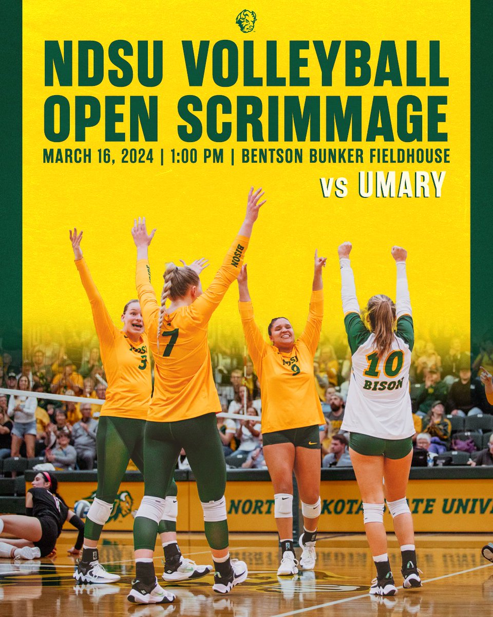 Did you miss us? Cause we missed you. We're hosting an open scrimmage against the University of Mary next Saturday! ⏰ Doors open at 12 PM 🆓 Admission is FREE