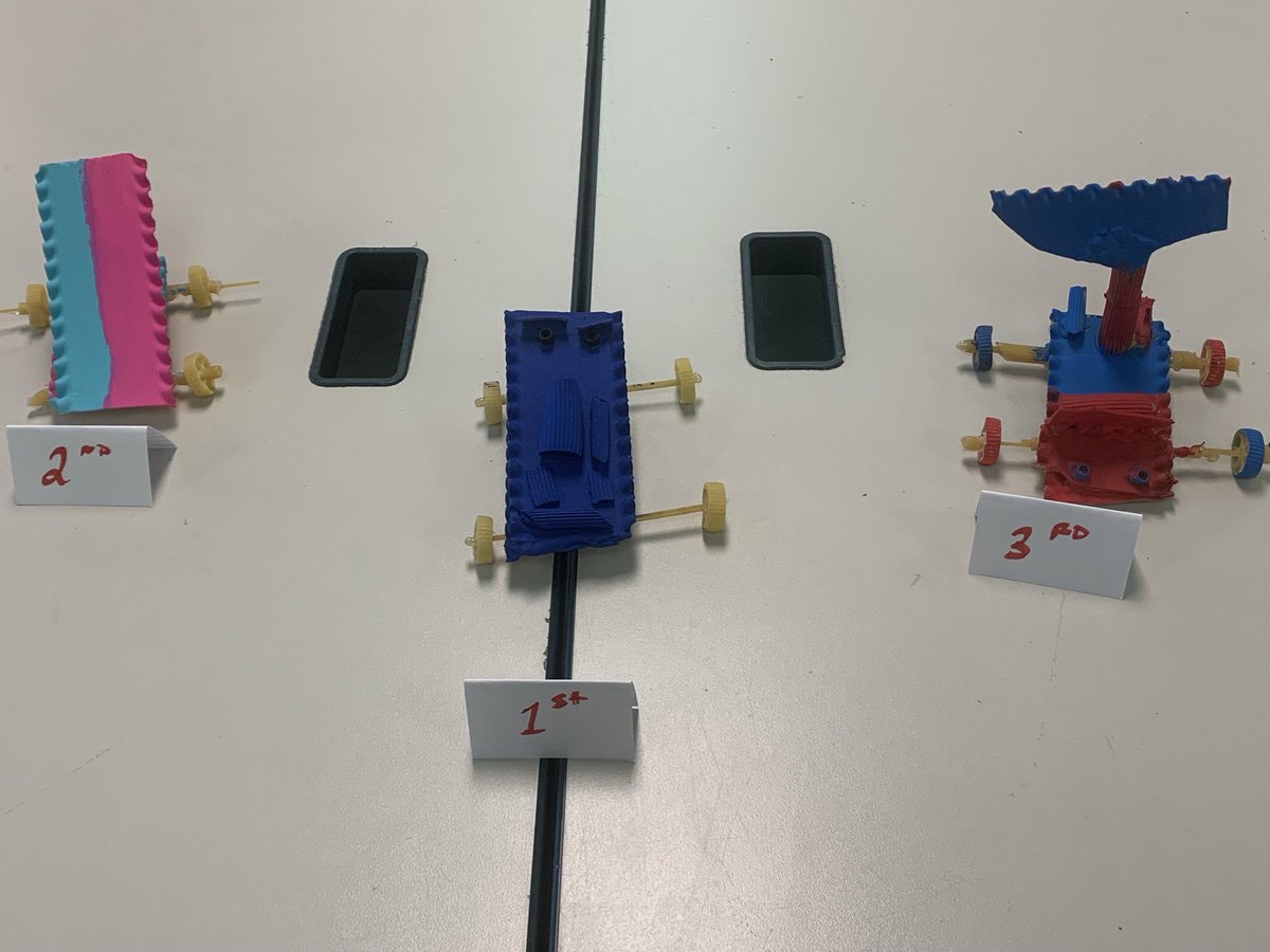 Erika and Bailee won the 3rd quarter Spaghetti Soap Box Derby!