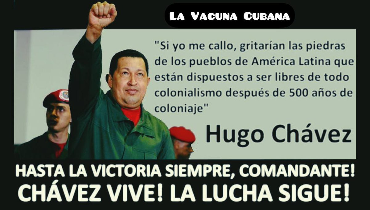 Cuba te recordará como un eterno hermano, como un compatriota con el cual compartimos ideales.
#ChávezViveLaLuchaSigue