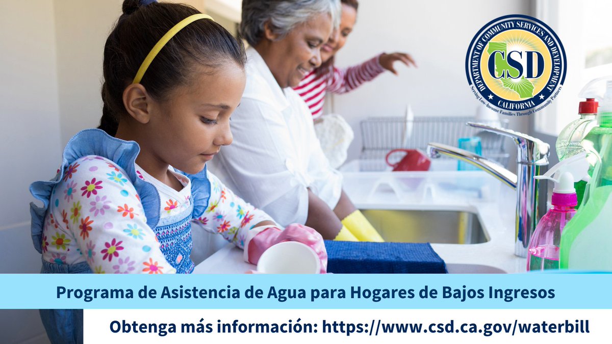 ca_csd's tweet image. Los residentes de bajos ingresos con facturas de agua vencidas pueden recibir asistencia financiera con #LIHWAP. Consulte csd.ca.gov/waterbill para obtener ayuda para pagar su factura de agua o alcantarillado actual o vencida. #PagarMiH2OBil