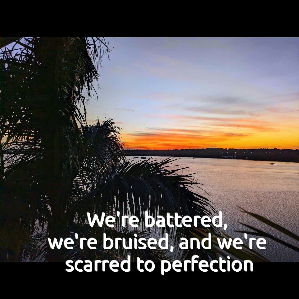 Having a tough day mentally  and remembering a quote from my buddy Dave "We're battered, we're bruised, and we're scarred to perfection." Words for us all to live by!!!  #RiseUpAndExcel my friends, don't let a bad day ruin a gr8 week !!