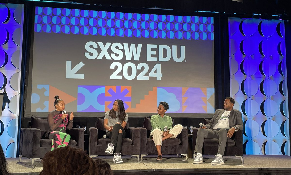 Growing, learning connecting at #SXSWEdu 2024 @sandylocks didn’t disappoint opening the week! @DenaSimmons lead a powerful session on liberation and today still going strong with @Carlos_Moreno06 @BLoveSoulPower @JackieWoodson @BossierS #AntiRacistEd