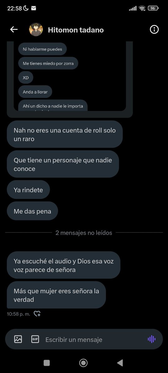 CHRONOX_404's tweet photo. tengo 18 años y el diciendome vieja XD

Me huele a que este man no tendrá novia en su puta vida https://t.co/IsaVmZDziG