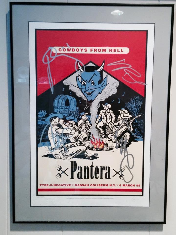 On this day 29 years ago, Pantera played Nassau Coliseum with Type O Negative as support. This lithograph was created for the show by Artrock. Were you at the show or do know anyone who was at this show? Tell us in the comments! 
#pantera #nassaucoliseum #typeonegative