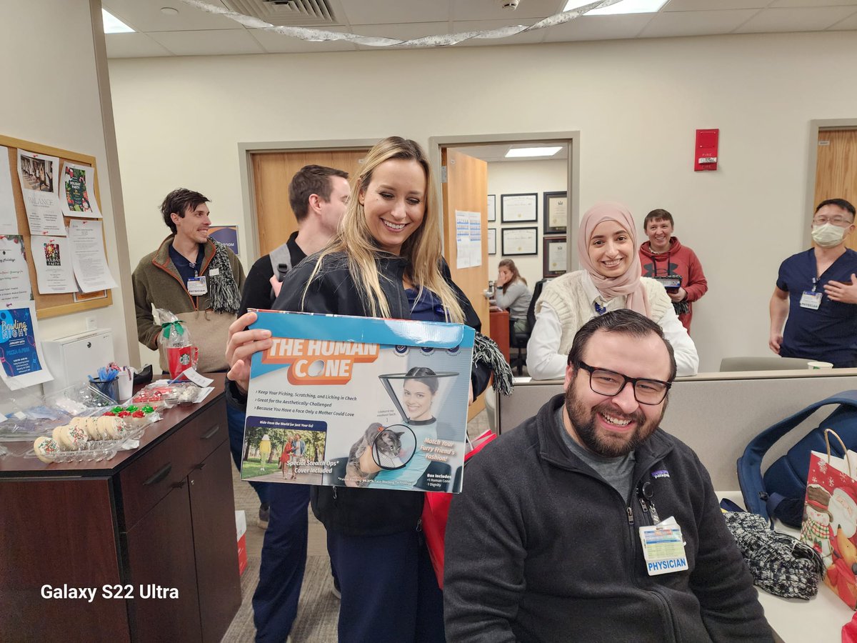 Another Throwback to the holiday season - our department holiday photo and resident holiday party and white elephant exchange!