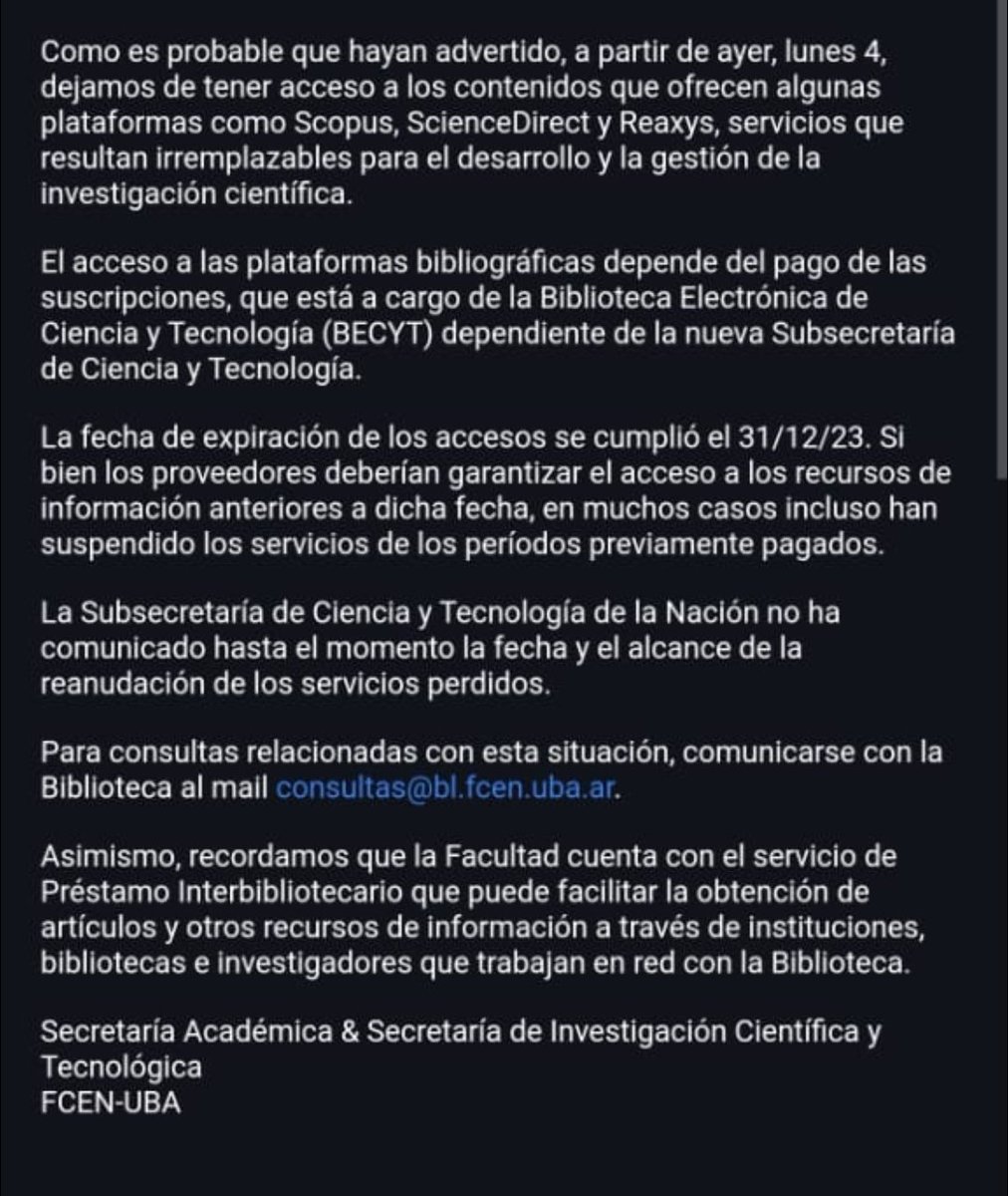 Miren. Lo que no se ve del ajuste. Pero refleja los valores de quienes nos gobiernan. Esto recibieron los estudiantes de Exactas.