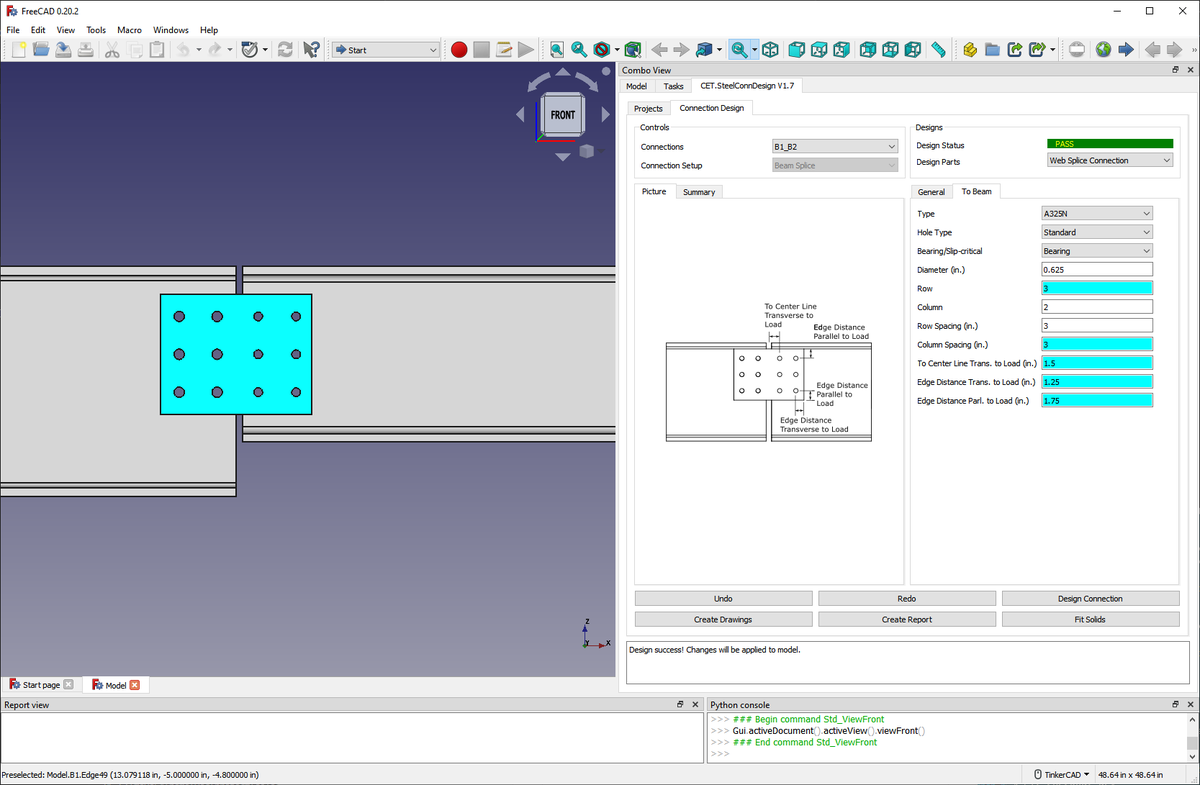 CivilEngrTools's tweet photo. CET.SteelConnDesign V1.7 for beam splice connection is 90% ready.
#connectiondesign #StructuralEngineering #Construction #steeldesign #steeldetailingsoftware #steeldetailing #freecad #bim #bimaster https://t.co/VoeAULK9fM