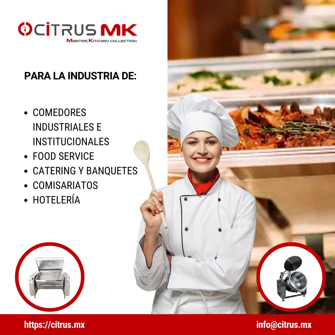 CITRUS_MEXICO's tweet photo. 🎉 @CITRUS_MEXICO lanza 𝗖𝗜𝗧𝗥𝗨𝗦 𝗠𝗮𝘀𝘁𝗲𝗿 𝗞𝗶𝘁𝗰𝗵𝗲𝗻 𝗖𝗼𝗹𝗹𝗲𝗰𝘁𝗶𝗼𝗻 - equipos para comedores institucionales &amp; food service, hoteles, catering &amp; comisariatos.

📌 𝗖𝗼𝗻𝘁𝗮́𝗰𝘁𝗮𝗻𝗼𝘀:
Cotizar equipo: ventas@citrus.mx
Distribuidor: distribuidor@citrus.mx https://t.co/omQ1ZFo0FJ
