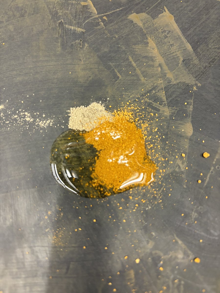spookyscience_'s tweet photo. My new hobby is making watercolours!

The yellow-grey one is a fissile, gypsum rich shale from the Pierre Shale fm of MB, and the golden yellow one is from the Cretaceous goethite mudstones of the Yellow Mounds from the Buffalo Gap National Grassland in SD rock. https://t.co/GlpKrAVvqZ