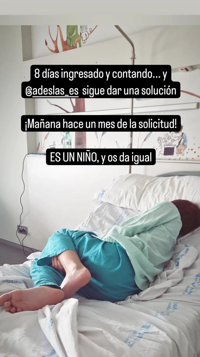 natboccassi's tweet photo. 8 días ingresado y contando... y @ClientesAdeslas sigue sin dar una solución 

¡Mañana hace un mes de la solicitud!

ES UN NIÑO, y os da igual https://t.co/81l0UkIC6W