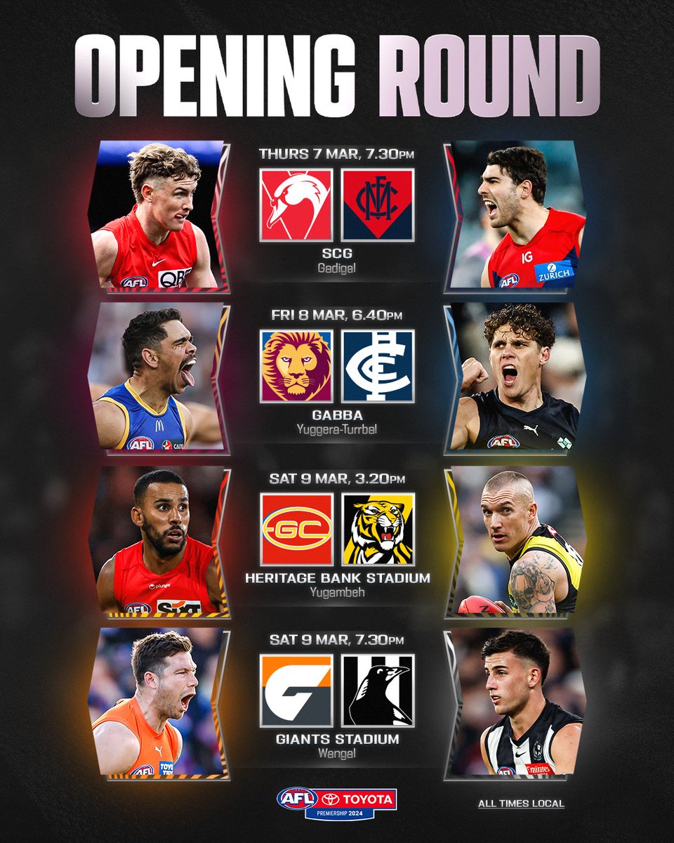 AFL's tweet image. Let&apos;s get this show on the road 🎬

#OpeningRound