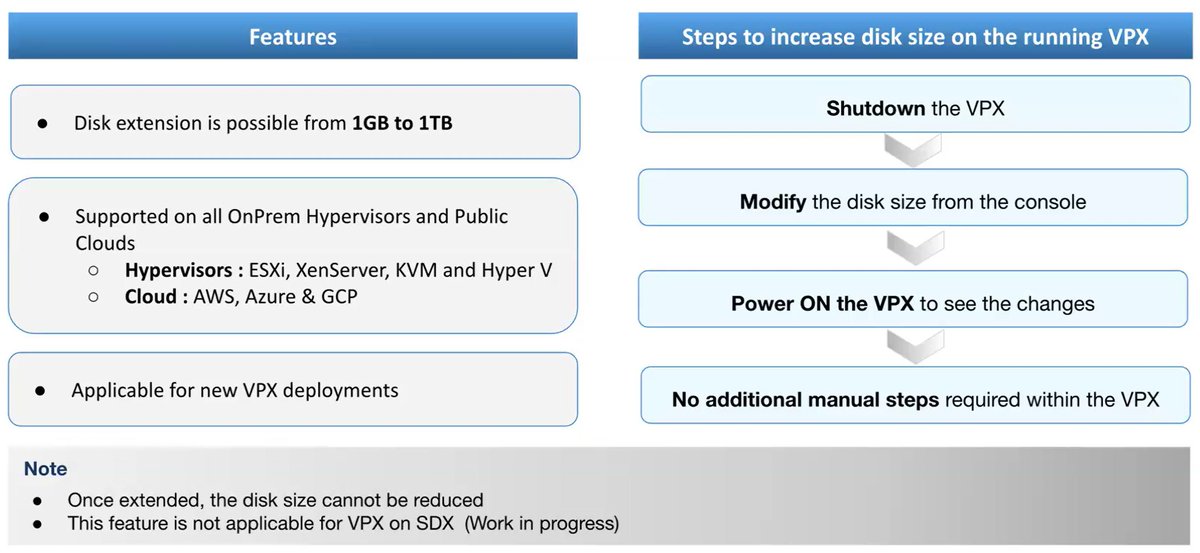 cstalhood's tweet photo. Upcoming builds of NetScaler VPX can increase the size of /var partition by simply increasing the disk size https://t.co/uOSPcGudz6