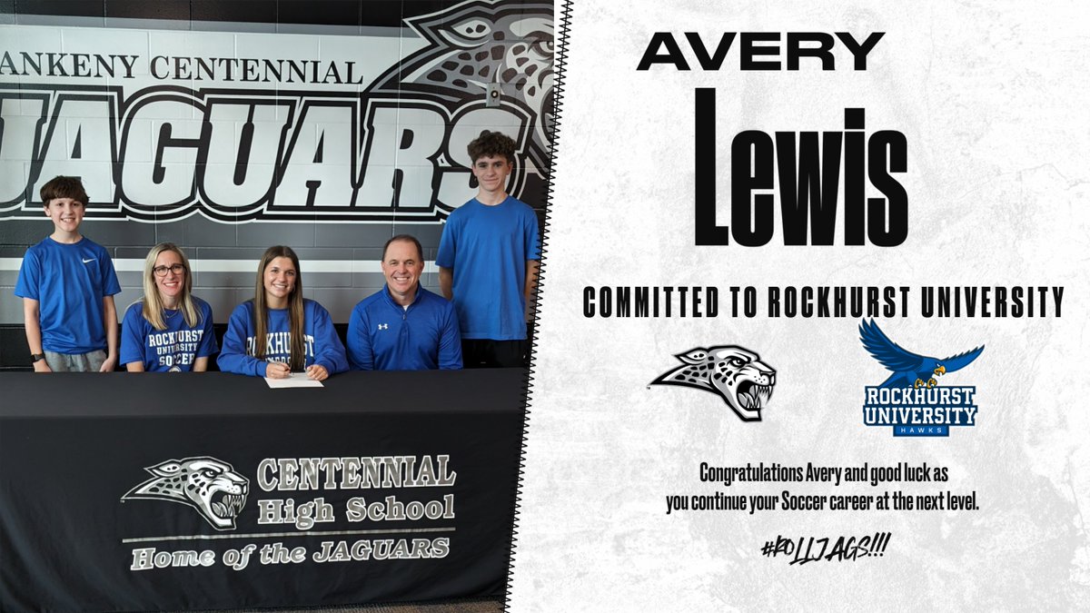 Congrats to <a href="/averylewis2024/">Avery Lewis</a> of <a href="/ACHSJagsSoccer/">ACHS Girls Soccer</a> on signing to play Soccer at <a href="/RUhawkssoccer/">RU Women’s Soccer</a> !  Congratulations Avery!

#iahssoc #GoJags #RockhurstUniversity #RockU