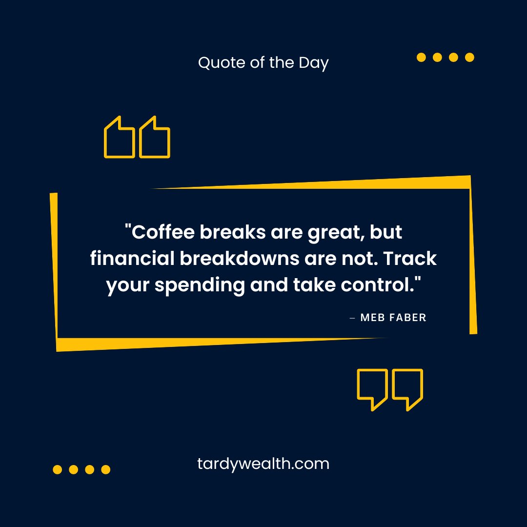 tardywealth's tweet photo. Don't let small expenses add up unexpectedly. Track your spending and identify areas where you can optimize your finances.

#tardywealth #qotd #trackexpenses #financialbreakdown #budgetingapps #financialawareness https://t.co/xD6XjXsA96