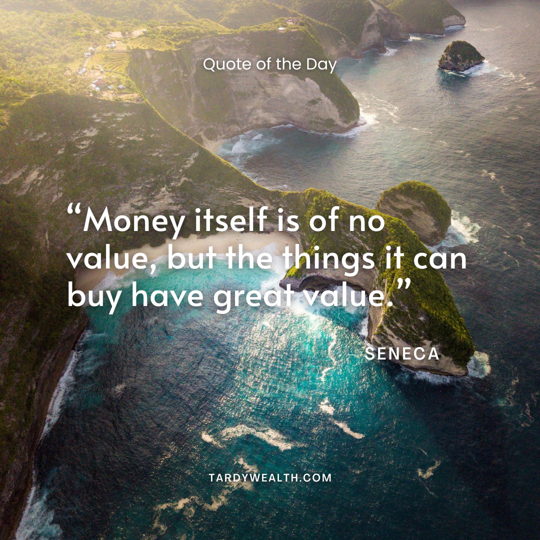 tardywealth's tweet image. Money is a tool, not a goal. Use it wisely to create experiences, relationships, and memories that bring lasting joy.

#tardywealth #qotd #valuebasedspending #moneyismorethanmoney #livewithpurpose