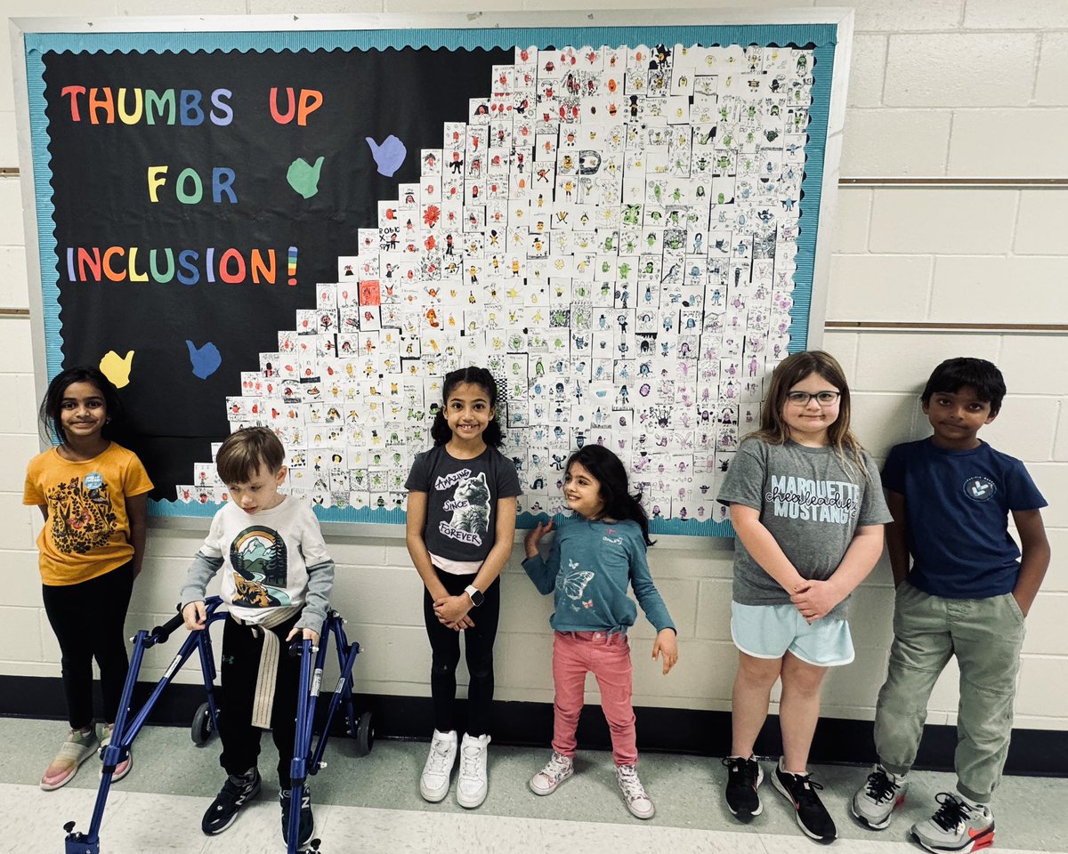 WoertherElem's tweet photo. Spread the Word Inclusion Day at Woerther. Lots of fun from thumb finger prints, to read alouds, book marks and fun activities in gym! @WoertherPTO #WoertherFamily #WeAreRockwood https://t.co/z68Sz6c3Ry