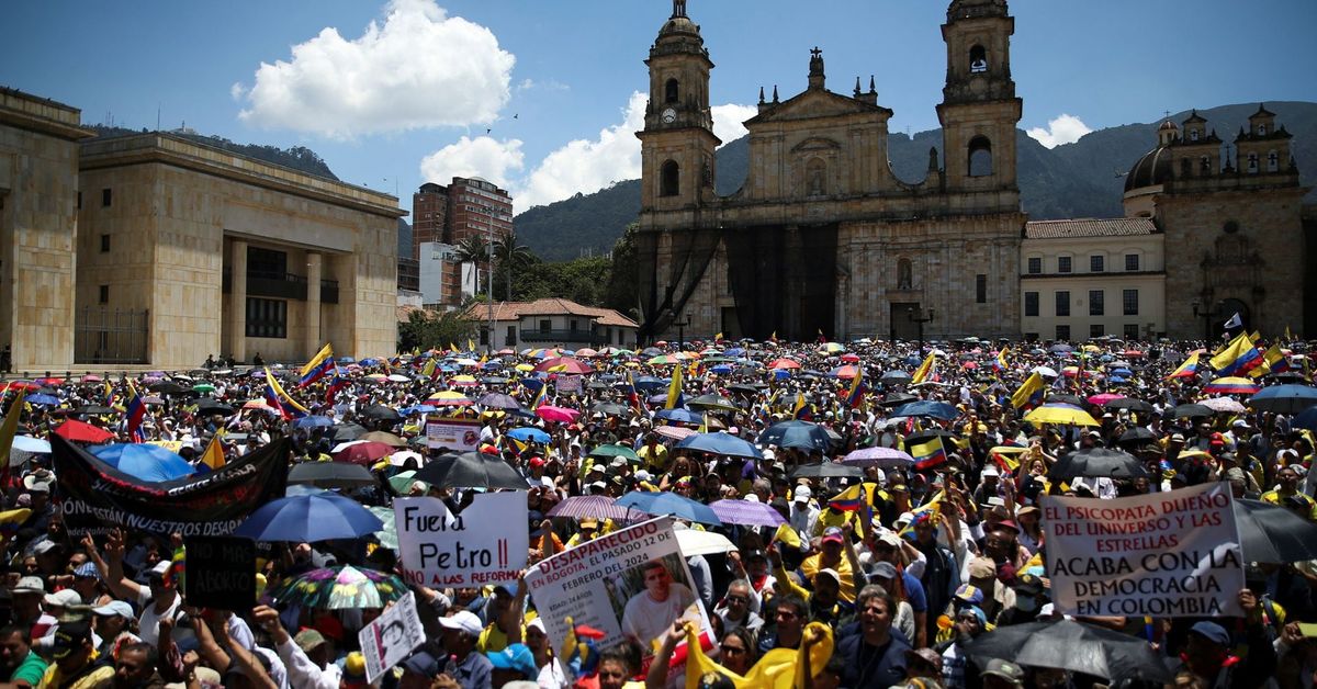 Thousands march in Colombia to protest government reforms reut.rs/3Pbo7Lt