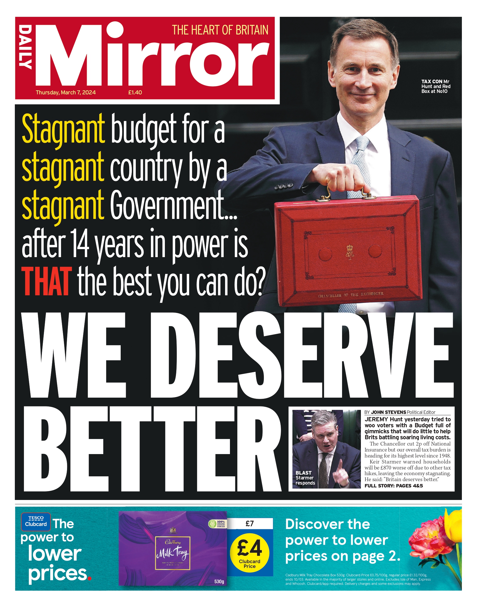 Thursday's front page: We deserve better 
https://www.mirror.co.uk/news/politics/budget-2024-11-nasty-details-32285103